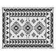 Pema Outdoor Area Rug | Black & White Patchwork | Large 8x10 Beach Rug