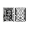 Pema Outdoor Area Rug | Black & White Patchwork | Large 8x10 Beach Rug