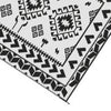 Pema Outdoor Area Rug | Black & White Patchwork | Large 8x10 Beach Rug