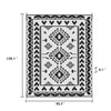 Pema Outdoor Area Rug | Black & White Patchwork | Large 8x10 Beach Rug