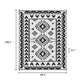 Pema Outdoor Area Rug | Black & White Patchwork | Large 8x10 Beach Rug