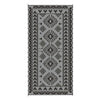 Pema Outdoor Area Rug | Gray & White Patchwork | Giant 9x18 Picnic Rug