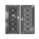 Pema Outdoor Area Rug | Gray & White Patchwork | Giant 9x18 Picnic Rug