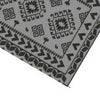 Pema Outdoor Area Rug | Gray & White Patchwork | Giant 9x18 Picnic Rug