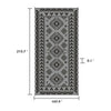 Pema Outdoor Area Rug | Gray & White Patchwork | Giant 9x18 Picnic Rug