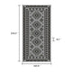 Pema Outdoor Area Rug | Gray & White Patchwork | Giant 9x18 Picnic Rug