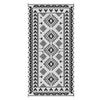 Pema XXL Outdoor Area Rug | Black & White Patchwork | Giant 9x18 Picnic Rug