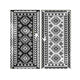 Pema XXL Outdoor Area Rug | Black & White Patchwork | Giant 9x18 Picnic Rug