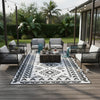Pema XXL Outdoor Area Rug | Black & White Patchwork | Giant 9x18 Picnic Rug