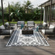 Pema XXL Outdoor Area Rug | Black & White Patchwork | Giant 9x18 Picnic Rug