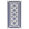 Pema Outdoor Area Rug | Blue & White Patchwork | Giant 9x18 Picnic Rug
