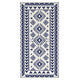 Pema Outdoor Area Rug | Blue & White Patchwork | Giant 9x18 Picnic Rug