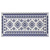 Pema Outdoor Area Rug | Blue & White Patchwork | Giant 9x18 Picnic Rug