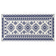 Pema Outdoor Area Rug | Blue & White Patchwork | Giant 9x18 Picnic Rug