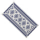 Pema Outdoor Area Rug | Blue & White Patchwork | Giant 9x18 Picnic Rug