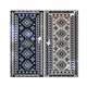 Pema Outdoor Area Rug | Blue & White Patchwork | Giant 9x18 Picnic Rug