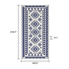 Pema Outdoor Area Rug | Blue & White Patchwork | Giant 9x18 Picnic Rug