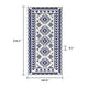 Pema Outdoor Area Rug | Blue & White Patchwork | Giant 9x18 Picnic Rug