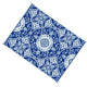 Outdoor Area Rug | Floral Medallion in Blue & White | XL 9x12 Plastic Straw