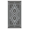 Outdoor Area Rug | Black & White Patchwork | Giant 9x18 Beach Rug Straw