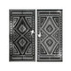Outdoor Area Rug | Black & White Patchwork | Giant 9x18 Beach Rug Straw