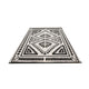 Outdoor Area Rug | Black & White Patchwork | Giant 9x18 Beach Rug Straw
