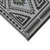 Outdoor Area Rug | Black & White Patchwork | Giant 9x18 Beach Rug Straw