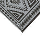 Outdoor Area Rug | Black & White Patchwork | Giant 9x18 Beach Rug Straw