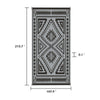 Outdoor Area Rug | Black & White Patchwork | Giant 9x18 Beach Rug Straw