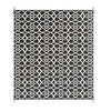 Outdoor Area Rug | Black & White Moroccan Diamond Picnic Motif | Large 8x10