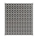 Outdoor Area Rug | Black & White Moroccan Diamond Picnic Motif | Large 8x10