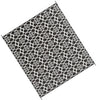 Outdoor Area Rug | Black & White Moroccan Diamond Picnic Motif | Large 8x10