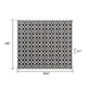 Outdoor Area Rug | Black & White Moroccan Diamond Picnic Motif | Large 8x10