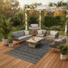 Viva XL Outdoor Area Rug | Black & Gray Geometric| Picnic Giant 9x18