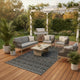 Viva XL Outdoor Area Rug | Black & Gray Geometric| Picnic Giant 9x18