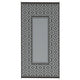Outdoor Area Rug | Black & Gray Gourd Border | 9x18 Faux Straw Material