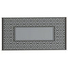 Outdoor Area Rug | Black & Gray Gourd Border | 9x18 Faux Straw Material