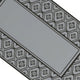 Outdoor Area Rug | Black & Gray Gourd Border | 9x18 Faux Straw Material