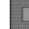 Outdoor Area Rug | Black & Gray Gourd Border | 9x18 Faux Straw Material