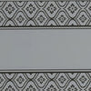 Outdoor Area Rug | Black & Gray Gourd Border | 9x18 Faux Straw Material