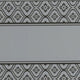 Outdoor Area Rug | Black & Gray Gourd Border | 9x18 Faux Straw Material