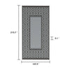 Outdoor Area Rug | Black & Gray Gourd Border | 9x18 Faux Straw Material