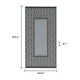 Outdoor Area Rug | Black & Gray Gourd Border | 9x18 Faux Straw Material