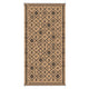 Outdoor Area Rug | Black & Brown Rhombus Design | 9x18 Faux Straw Material