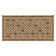 Outdoor Area Rug | Black & Brown Rhombus Design | 9x18 Faux Straw Material