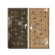 Outdoor Area Rug | Black & Brown Rhombus Design | 9x18 Faux Straw Material