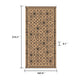 Outdoor Area Rug | Black & Brown Rhombus Design | 9x18 Faux Straw Material