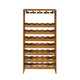 Sana Wine Rack | 7 Tiers with 4 Holders & Stemware | Oak Brown 48"