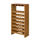 Sana Wine Rack | 7 Tiers with 4 Holders & Stemware | Oak Brown 48"