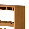 Sana Wine Rack | 7 Tiers with 4 Holders & Stemware | Oak Brown 48"